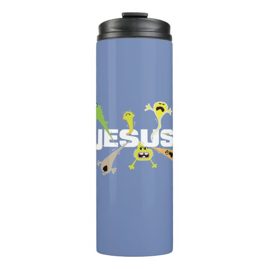 Beängstigender Jesus Thermosbecher (Vorderseite)
