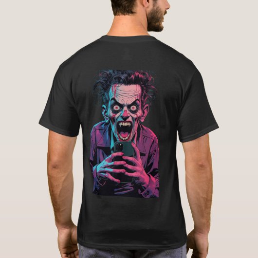 Beängstigender Joker Halloween Männer T - Shirt Sp (Rückseite)