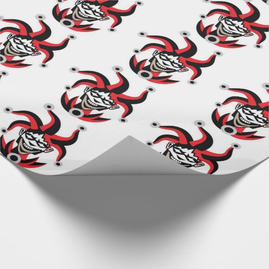 Beängstigender Jokerentwurf Geschenkpapier (Ecke)