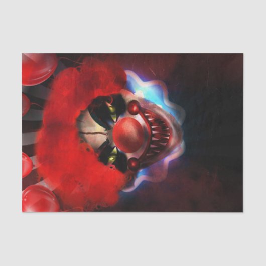 Beängstigender Killer Clown Halloween-Geschenkwrap Seidenpapier (Vorderseite)