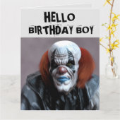 BEÄNGSTIGENDER KLEINFUNNY BIRTHDAY BOY ÜBERSIERTE KARTE (Gelbe Blume)