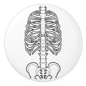 Beängstigender Knochen Halloween Keramikknauf (Vorderseite)