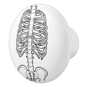 Beängstigender Knochen Halloween Keramikknauf (Rechts)