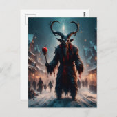 Beängstigender Krampus Weihnachts-Horror Postkarte (Vorne/Hinten)