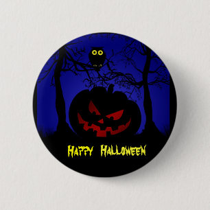 Beängstigender Kürbis Halloween dekorativ Button