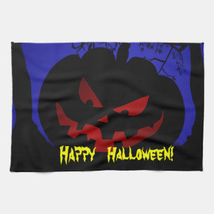 Beängstigender Kürbis Halloween dekorativ Küchentuch
