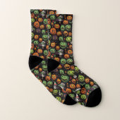Beängstigender Kürbis Halloween Socken (Paar)