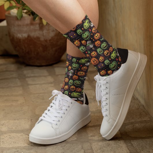 Beängstigender Kürbis Halloween Socken