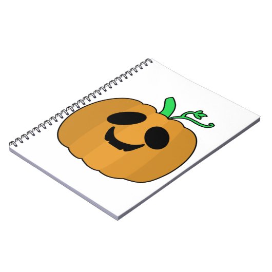 Beängstigender Kürbis Halloween V2 Notizblock (Linke Seite)