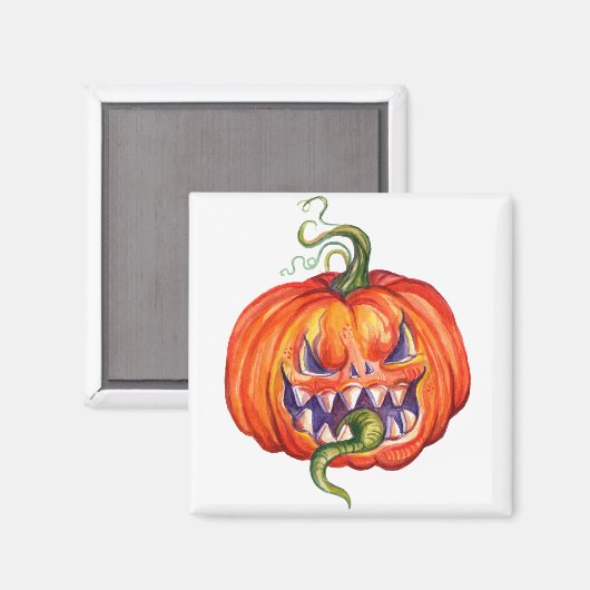 Beängstigender Kürbis Magnet (Vorderseite/Rückseite)