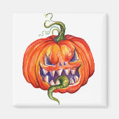 Beängstigender Kürbis Magnet (Vorne)