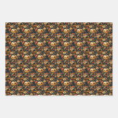 Beängstigender Kürbis und Blume Geschenkpapier Set (Vorderseite 2)