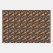 Beängstigender Kürbis und Blume Geschenkpapier Set (Vorderseite)