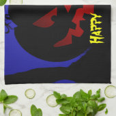 Beängstigender Kürbisklotz Küchentuch (Gefaltet)