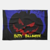 Beängstigender Kürbisklotz Küchentuch (Horizontal)