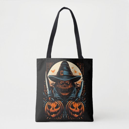Beängstigender Kürbisknochen Halloween Killer Tasche (Vorderseite)