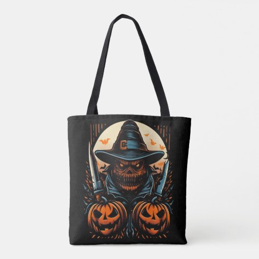 Beängstigender Kürbisknochen Halloween Killer Tasche (Rückseite)