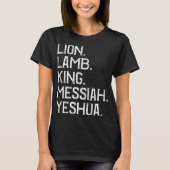 Beängstigender Lion Lamb König Messiah Yeshua Chri T-Shirt (Vorderseite)