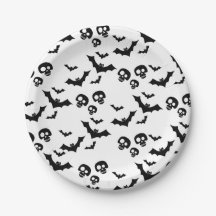 beängstigender, lustiger schwarzer Schädel und Fle