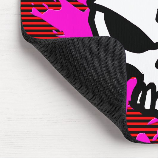 BEÄNGSTIGENDER MÄDCHEN-SCHÄDEL MIT SPRITZERN MOUSEPAD (Ecke)