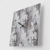 Beängstigender Maui Whitealkaeiche Quadratische Wanduhr (Winkel)