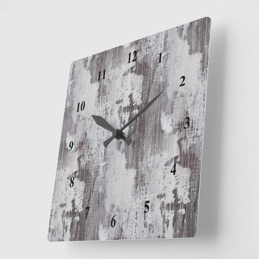 Beängstigender Maui Whitealkaeiche Quadratische Wanduhr (Winkel)