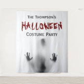 Beängstigender, moderner, blutiger Halloween-Party Wandteppich (Vorderseite)