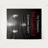 Beängstigender, moderner blutiger Halloween-Party- Wandteppich (Vorderseite (Horizontal))