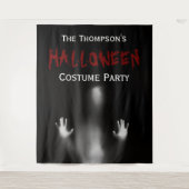 Beängstigender, moderner blutiger Halloween-Party- Wandteppich (Vorderseite)