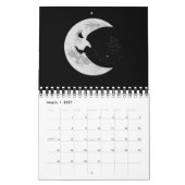Beängstigender Mond und Fledermäuse Kalender (Mär 2027)