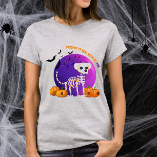 Beängstigender Mops Halloween Full Moon T - Shirt