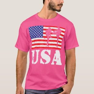 Beängstigender Muay Thai US-Flagge Vintager Mixed T-Shirt