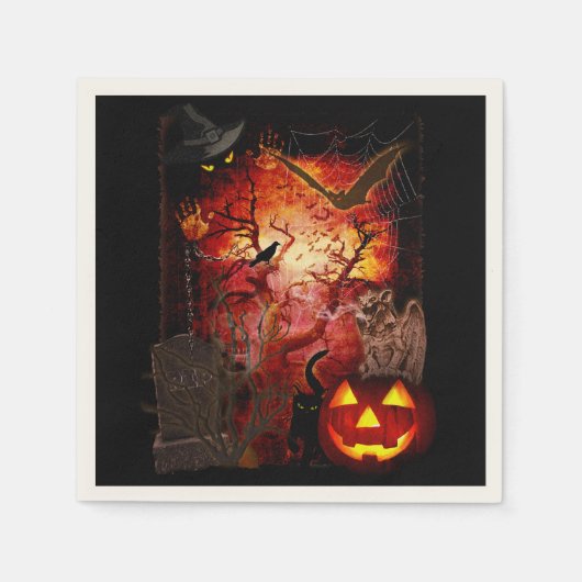 Beängstigender Napkin für Ihr Halloween-Party Serviette (Vorderseite)