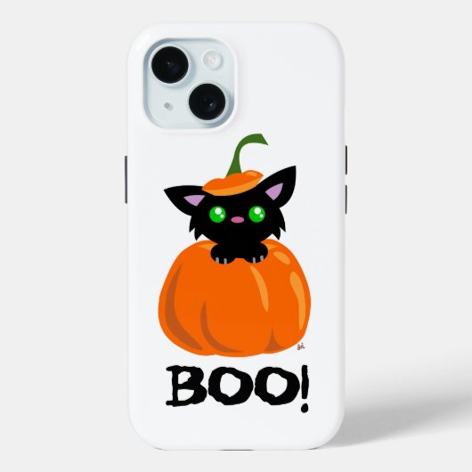 Beängstigender Niedlicher Black Kitty Boo! Hallowe Case-Mate iPhone Hülle (Rückseite)