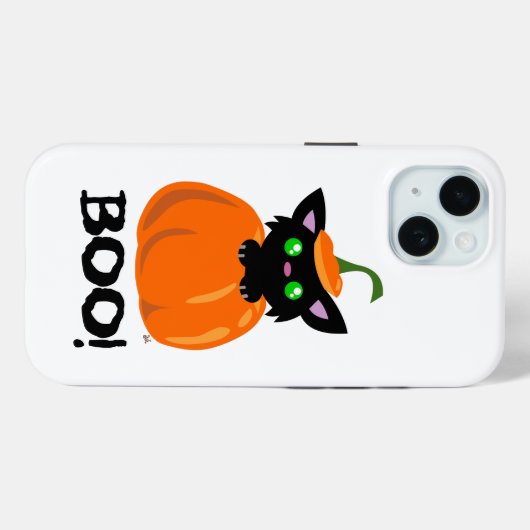 Beängstigender Niedlicher Black Kitty Boo! Hallowe Case-Mate iPhone Hülle (Rückseite (Horizontal))