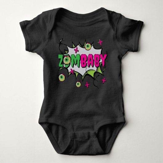 Beängstigender Niedlicher Funny Funky Pop Art ZomB Baby Strampler (Vorderseite)