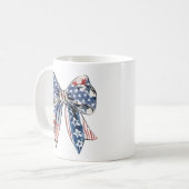 Beängstigender Patriotic Bow - USA Flag Print Desi Kaffeetasse (Vorderseite Links)