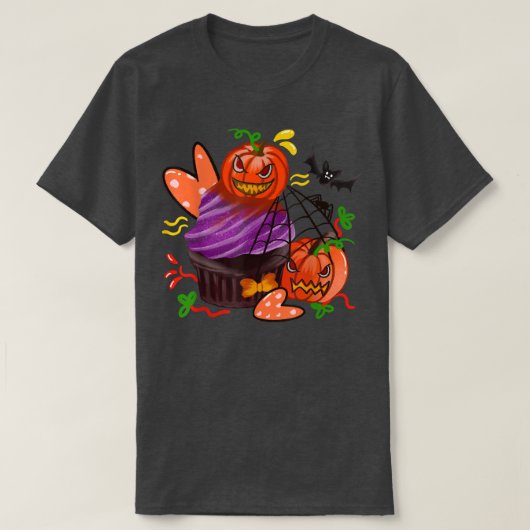 Beängstigender Pumpkettentrick oder -behandlung,Sp T-Shirt (Design vorne)