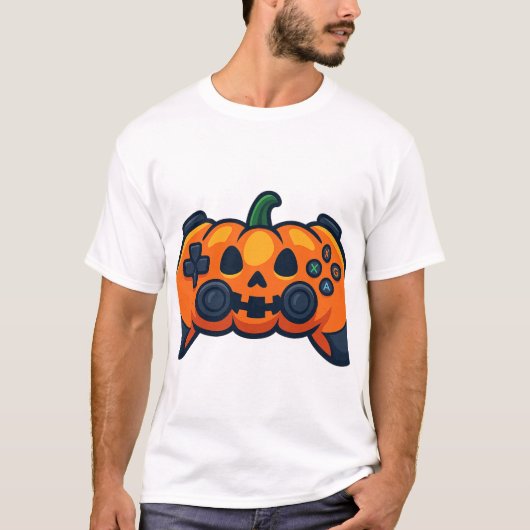 Beängstigender Pumpkin-Game-Controller T-Shirt (Vorderseite)