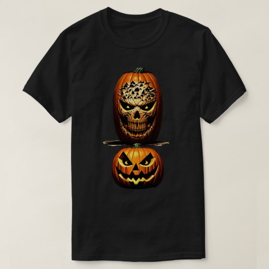 Beängstigender Pumpkin Halloween T - Shirt (Design vorne)