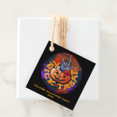 Beängstigender Pumpkin-Trick oder Treat-Halloween- Geschenkanhänger (Beispiel)