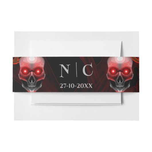 Beängstigender rötlich-blumiger, dunkelmoodisch-go einladungsbanderole (Vorderseite Beispiel)