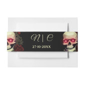 Beängstigender rötlich-blumiger, dunkelmoodisch-go einladungsbanderole (Vorderseite Beispiel)