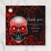 Beängstigender rötlich-blumiger, dunkelmoodisch-go geschenkanhänger (Vorderseite)