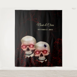 Beängstigender rötlich-blumiger, dunkelmoodisch-go wandteppich