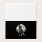 Beängstigender Rottweiler Hund Hexenhut Halloween (Außenseite Aufgefaltet)
