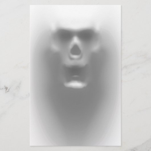 beängstigender Schädel Briefpapier (Vorderseite)