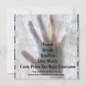 Beängstigender Schädel Coole Halloween-Einladung Einladung (Rückseite)