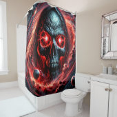 Beängstigender Schädel Duschvorhang (Beispiel)
