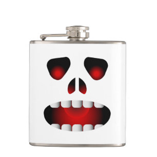 Beängstigender Schädel Flachmann